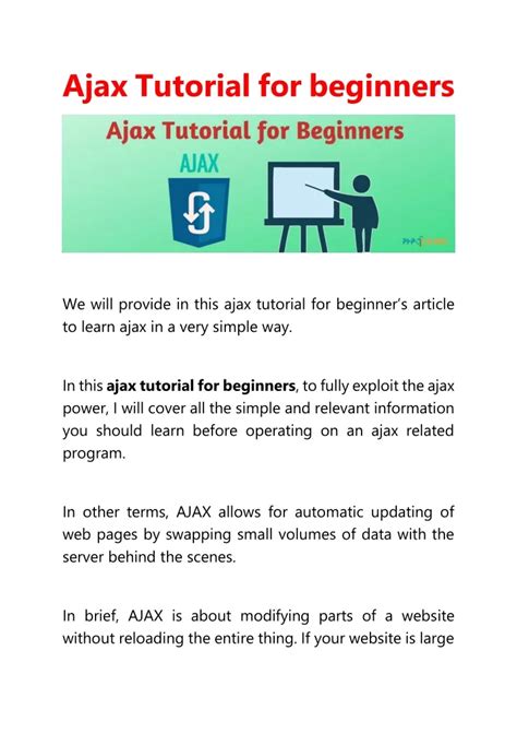 ajax tutorial for beginners.